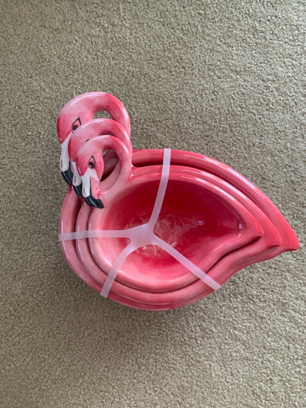 Pink Flamingo Nesting Bowls